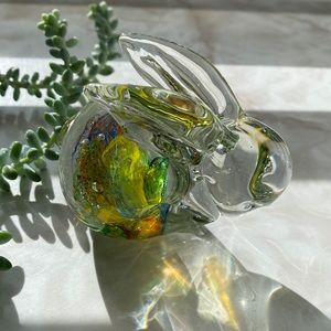 🐰Vintage🐰Glass Bunny Paperweight